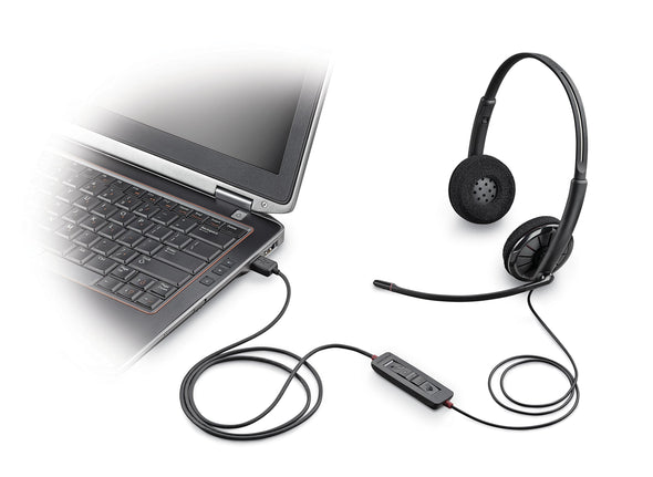 Plantronics 85619-101 Black Wire C320,M , Wired Headset , On- Ear , Gray