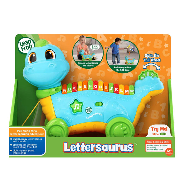 LeapFrog Lettersaurus Alphabet Pull Toy, Teal