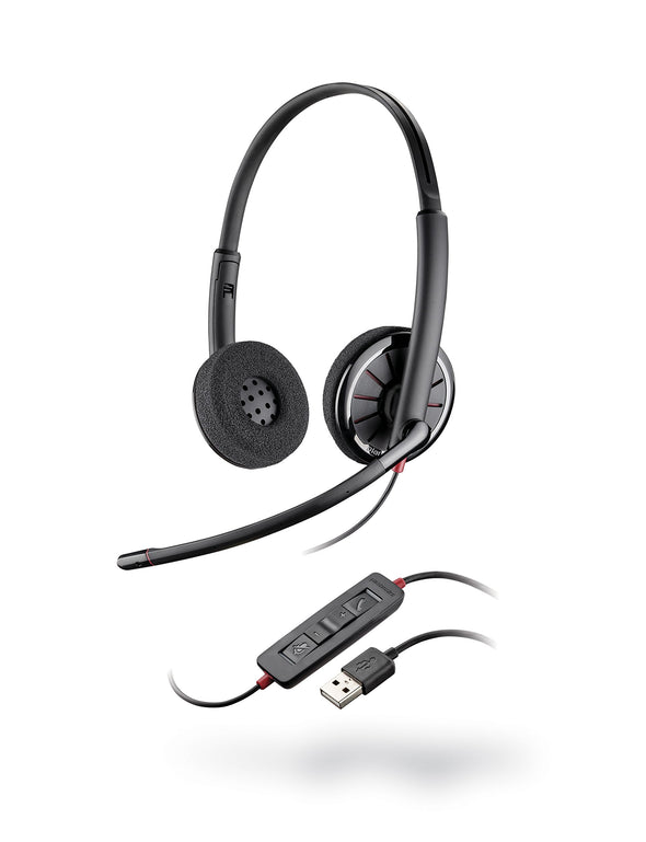 Plantronics 85619-101 Black Wire C320,M , Wired Headset , On- Ear , Gray