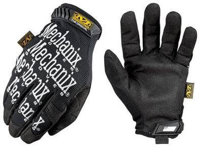 Mechanix S Black Original Full Finger, Spandex And Rubber Mechanics Gloves With Hook and Loop Cuff, Synthetic Leather Palm And Fingertips And Spandex Back