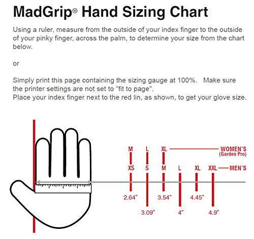 Mad Grip EIPBLKRM Ergo Impact Pu Palm Glove, Black, Medium