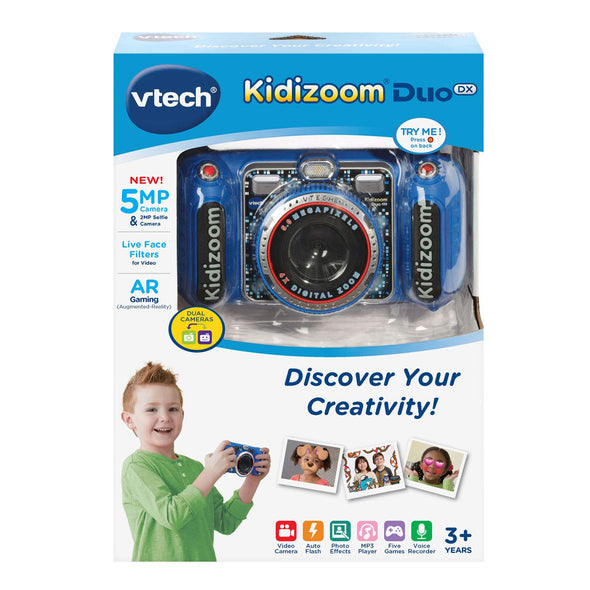 VTech KidiZoom Duo DX Digital Selfie Camera with MP3 Player, Blue