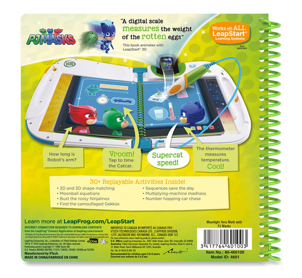 LeapFrog LeapStart 3D Moonlight Hero Math with PJ Masks Book, Level 2