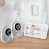 VTech VM352-2  Digital Video Baby Monitor with 2 Cameras, Wide-Angle Lens and Standard Lens, Silver and White