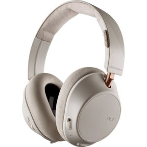 Plantronics BackBeat GO 810 Wireless Headphones, Active Noise Canceling Over Ear Headphones, Bone White