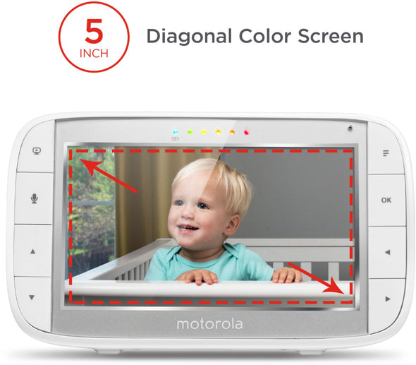 Motorola Video Baby Monitor 5" with 2 Cameras white - MBP48-2